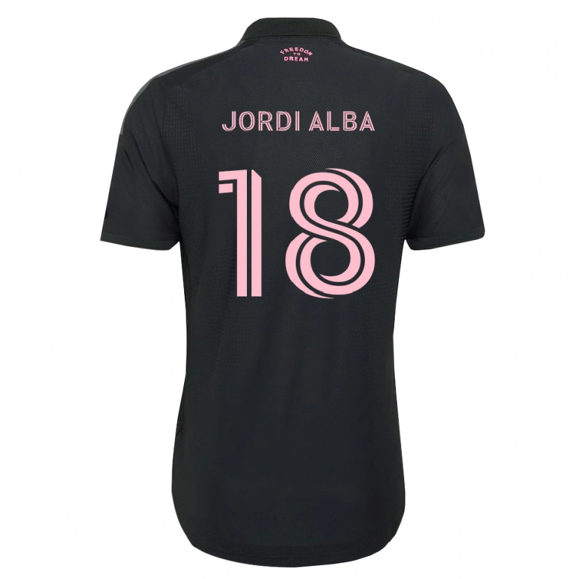 Danxen Herren Jordi Alba #18 Pink Schwarz Weiß Auswärtstrikot Trikot 2026/27 T-Shirt