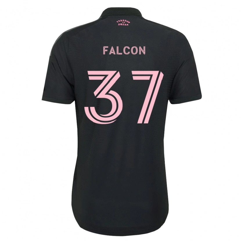 Danxen Herren Maximiliano Falcón #37 Pink Schwarz Weiß Auswärtstrikot Trikot 2026/27 T-Shirt