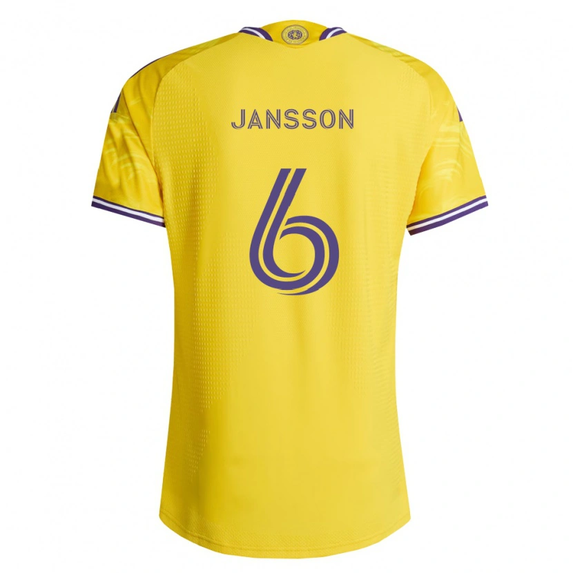 Danxen Herren Robin Jansson #6 Gelb Violett Auswärtstrikot Trikot 2026/27 T-Shirt