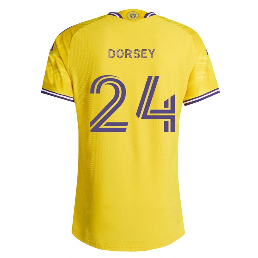 Danxen Herren Griffin Dorsey #24 Gelb Violett Auswärtstrikot Trikot 2026/27 T-Shirt