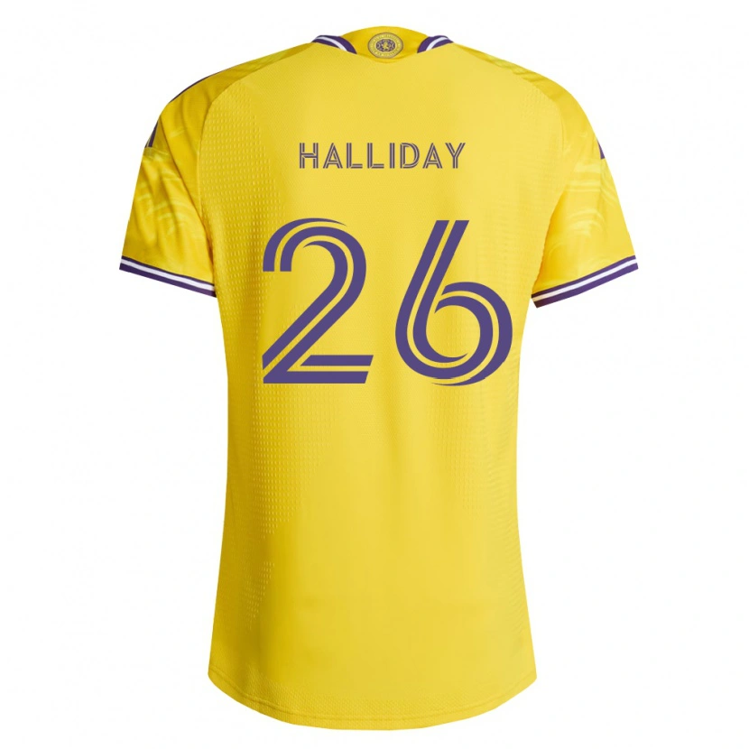 Danxen Herren Michael Halliday #26 Gelb Violett Auswärtstrikot Trikot 2026/27 T-Shirt