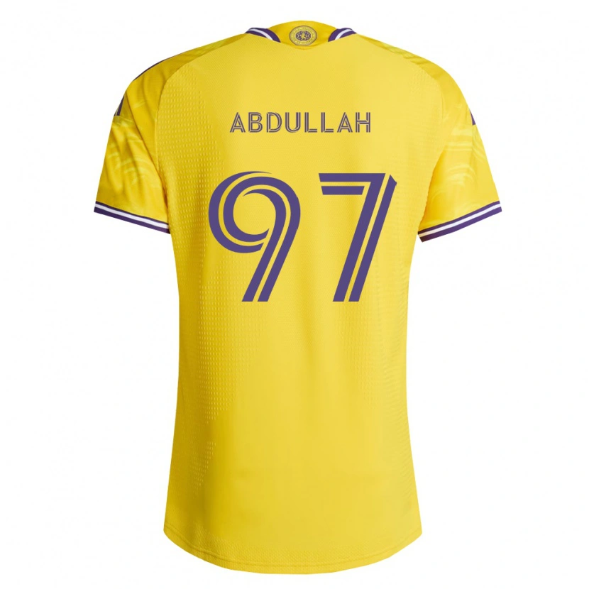 Danxen Herren Majed Abdullah #97 Gelb Violett Auswärtstrikot Trikot 2026/27 T-Shirt