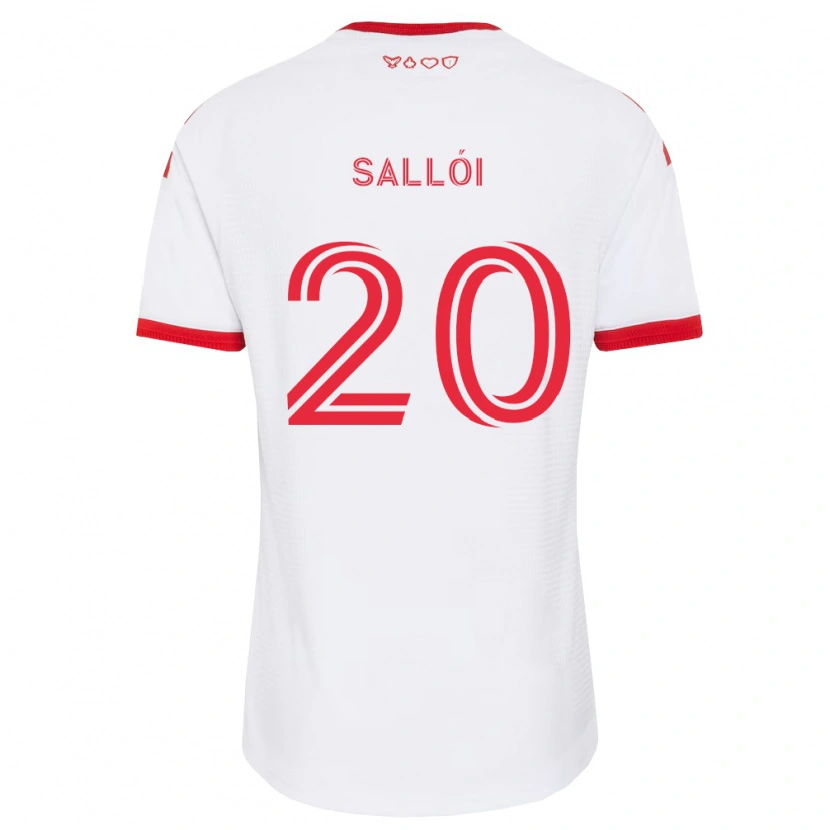 Danxen Herren Dániel Sallói #20 Weiß Rot Schwarz Auswärtstrikot Trikot 2026/27 T-Shirt