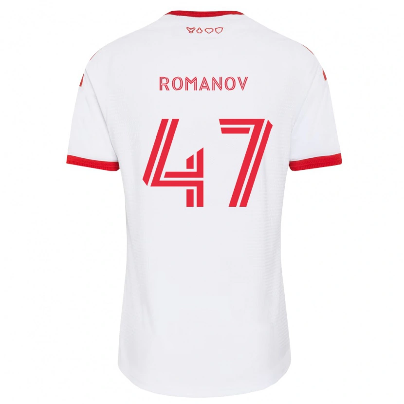 Danxen Herren Alexander Romanov #47 Weiß Rot Schwarz Auswärtstrikot Trikot 2026/27 T-Shirt