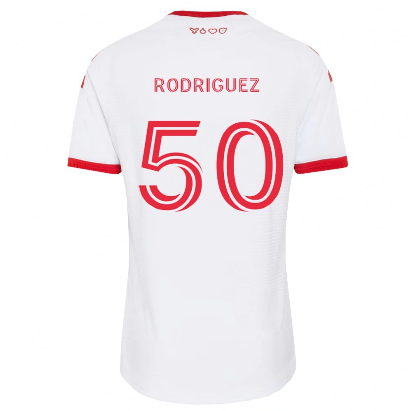 Danxen Herren Abraham Rodriguez #50 Weiß Rot Schwarz Auswärtstrikot Trikot 2026/27 T-Shirt