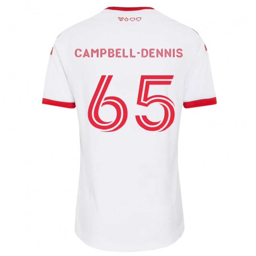 Danxen Herren Raequan Campbell-Dennis #65 Weiß Rot Schwarz Auswärtstrikot Trikot 2026/27 T-Shirt