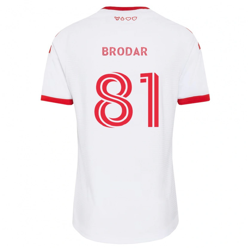 Danxen Herren Niko Brodar #81 Weiß Rot Schwarz Auswärtstrikot Trikot 2026/27 T-Shirt