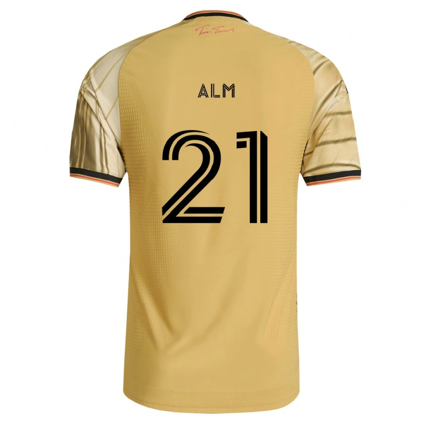 Danxen Herren Rasmus Alm #21 Braun Gelb Schwarz Auswärtstrikot Trikot 2026/27 T-Shirt