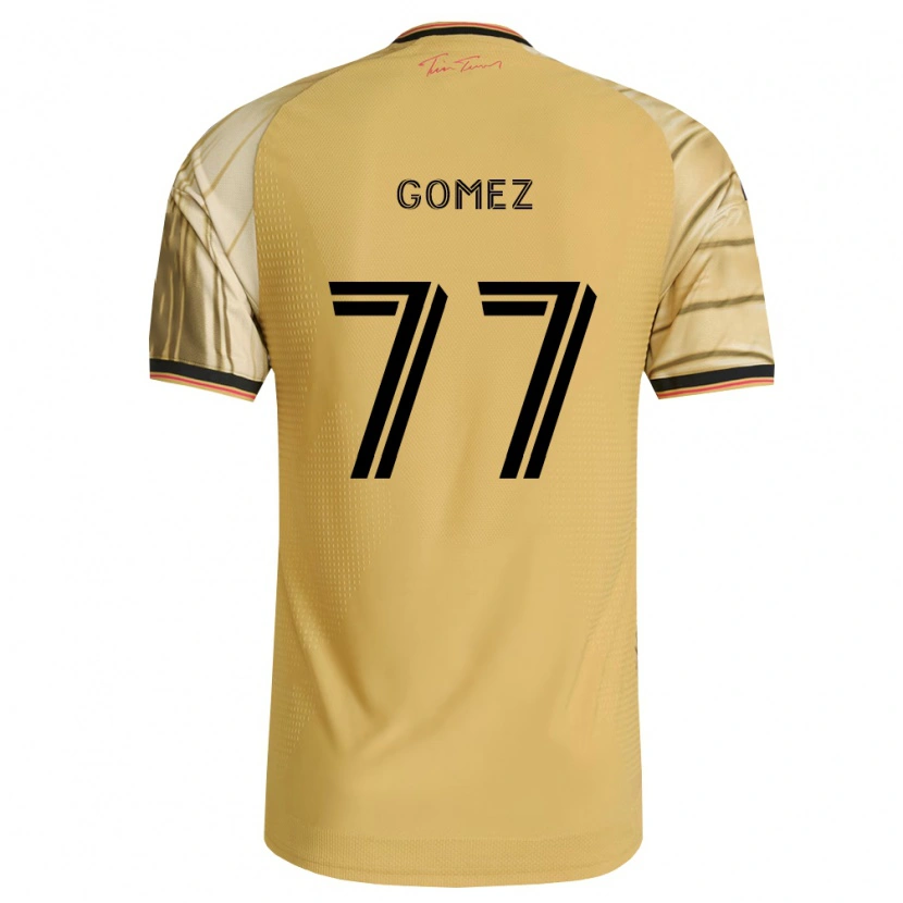 Danxen Herren Sam Gomez #77 Braun Gelb Schwarz Auswärtstrikot Trikot 2026/27 T-Shirt