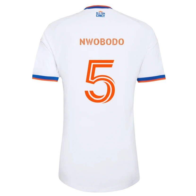 Danxen Herren Obinna Nwobodo #5 Weiß Marineblau Orange Auswärtstrikot Trikot 2026/27 T-Shirt