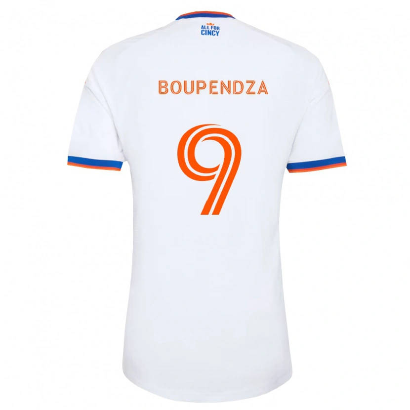Danxen Herren Aaron Boupendza #9 Weiß Marineblau Orange Auswärtstrikot Trikot 2026/27 T-Shirt