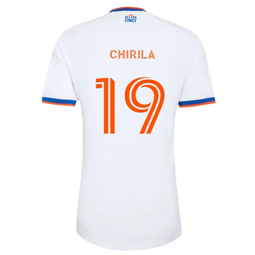 Danxen Herren Ștefan Chirilă #19 Weiß Marineblau Orange Auswärtstrikot Trikot 2026/27 T-Shirt