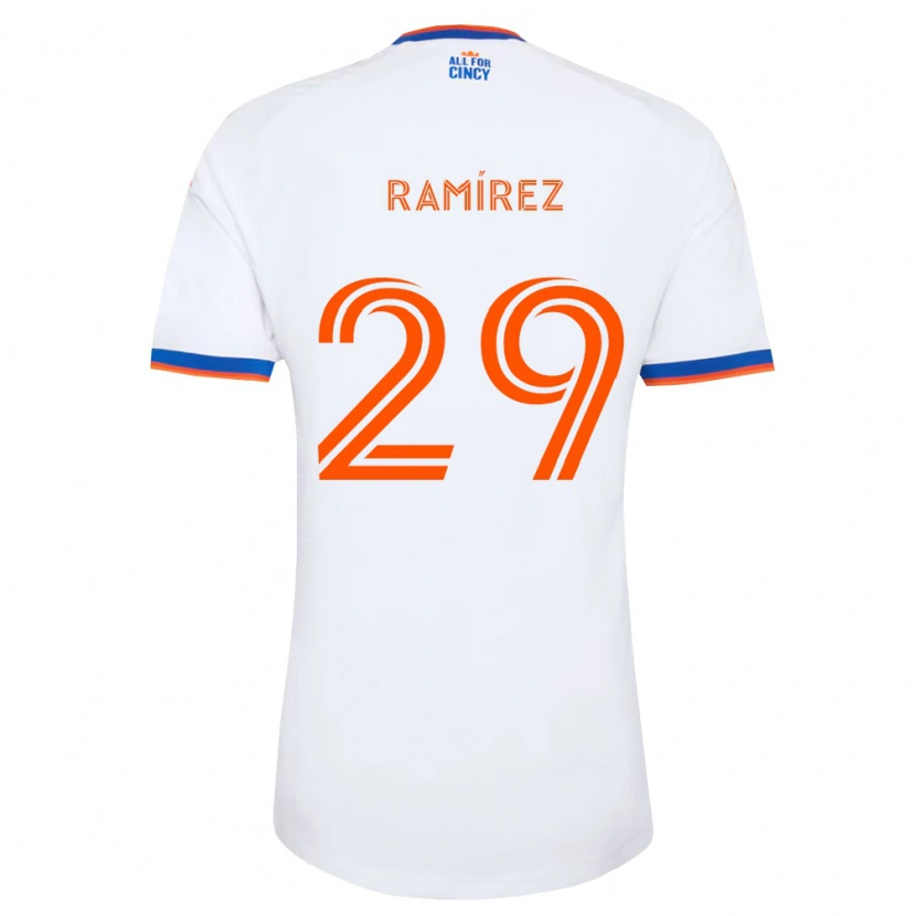 Danxen Herren Bryan Ramírez #29 Weiß Marineblau Orange Auswärtstrikot Trikot 2026/27 T-Shirt