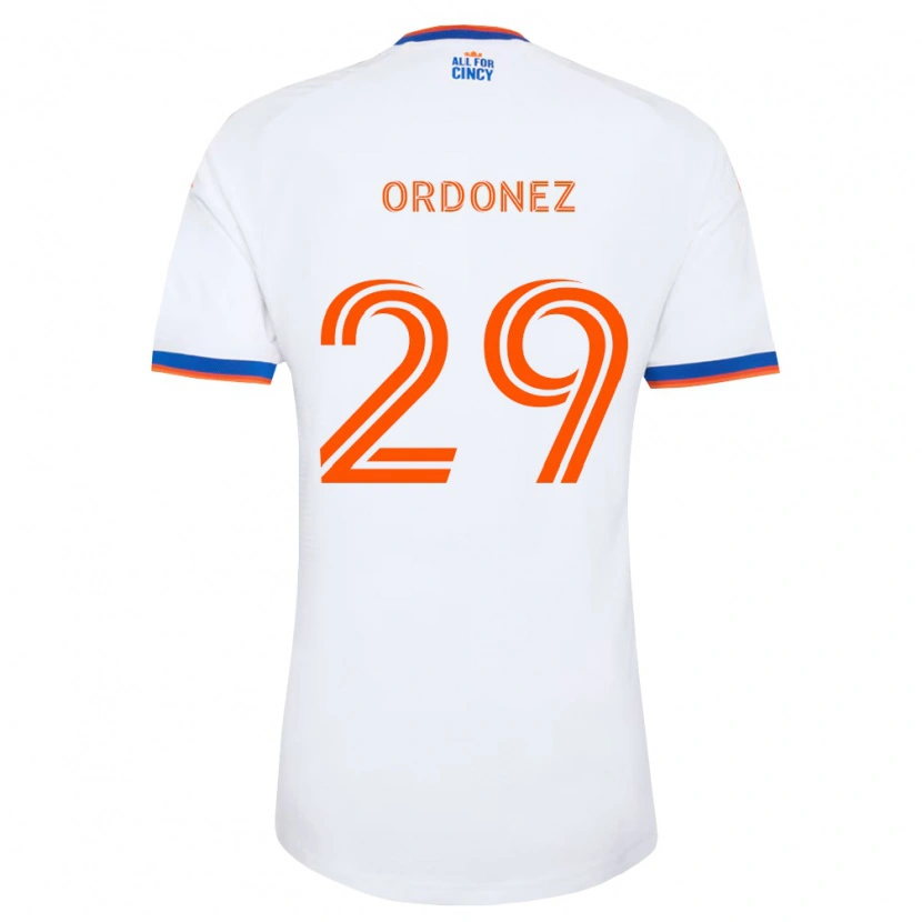 Danxen Herren Arquímides Ordóñez #29 Weiß Marineblau Orange Auswärtstrikot Trikot 2026/27 T-Shirt