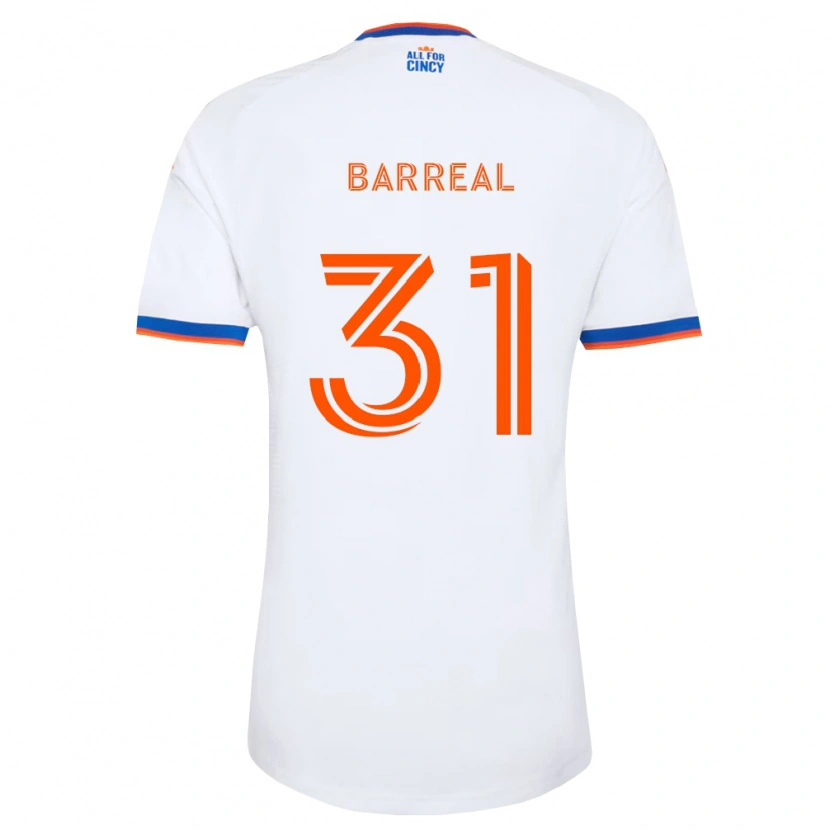 Danxen Herren Álvaro Barreal #31 Weiß Marineblau Orange Auswärtstrikot Trikot 2026/27 T-Shirt