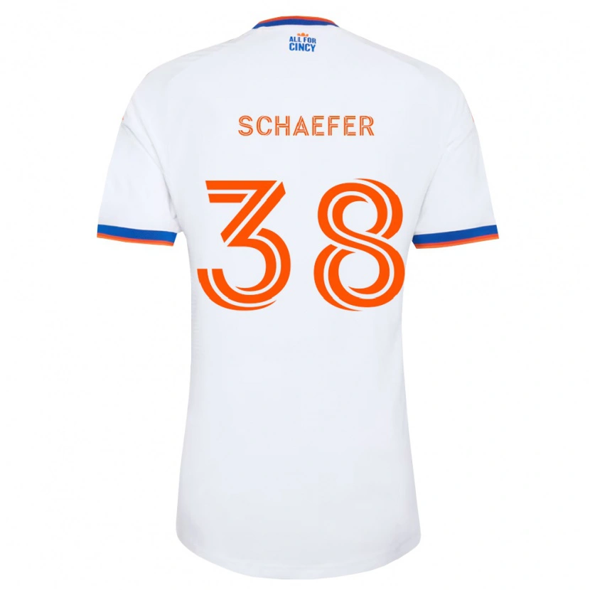 Danxen Herren Brian Schaefer #38 Weiß Marineblau Orange Auswärtstrikot Trikot 2026/27 T-Shirt