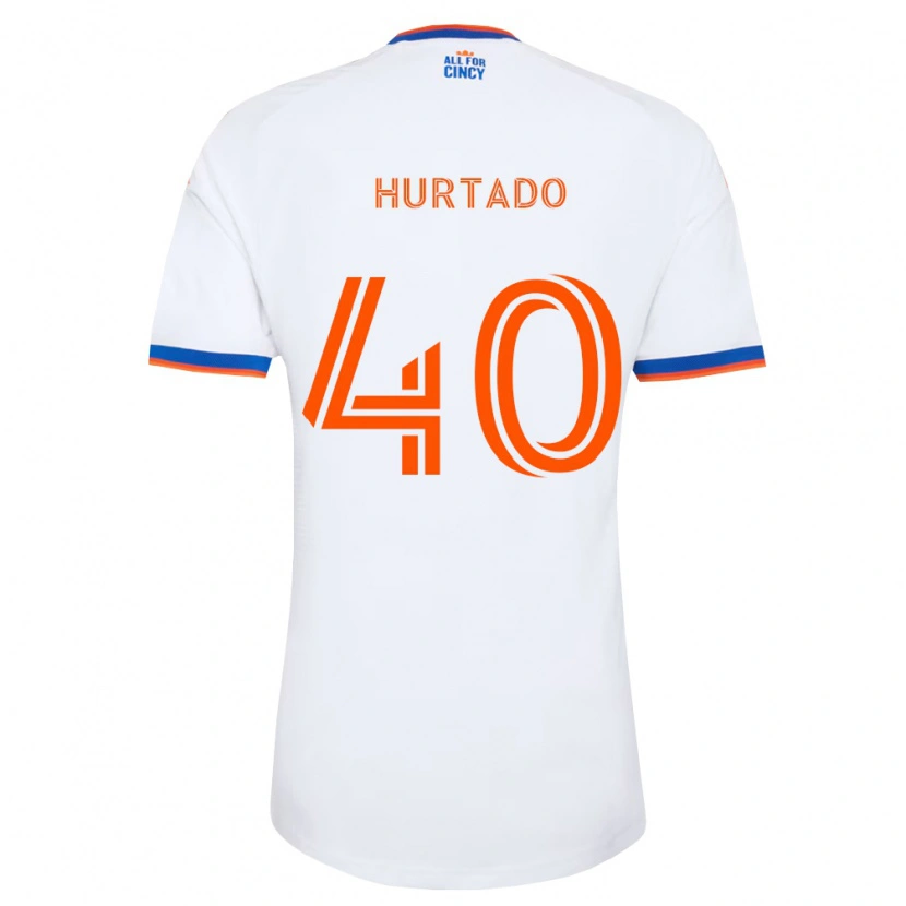 Danxen Herren Dilan Hurtado #40 Weiß Marineblau Orange Auswärtstrikot Trikot 2026/27 T-Shirt