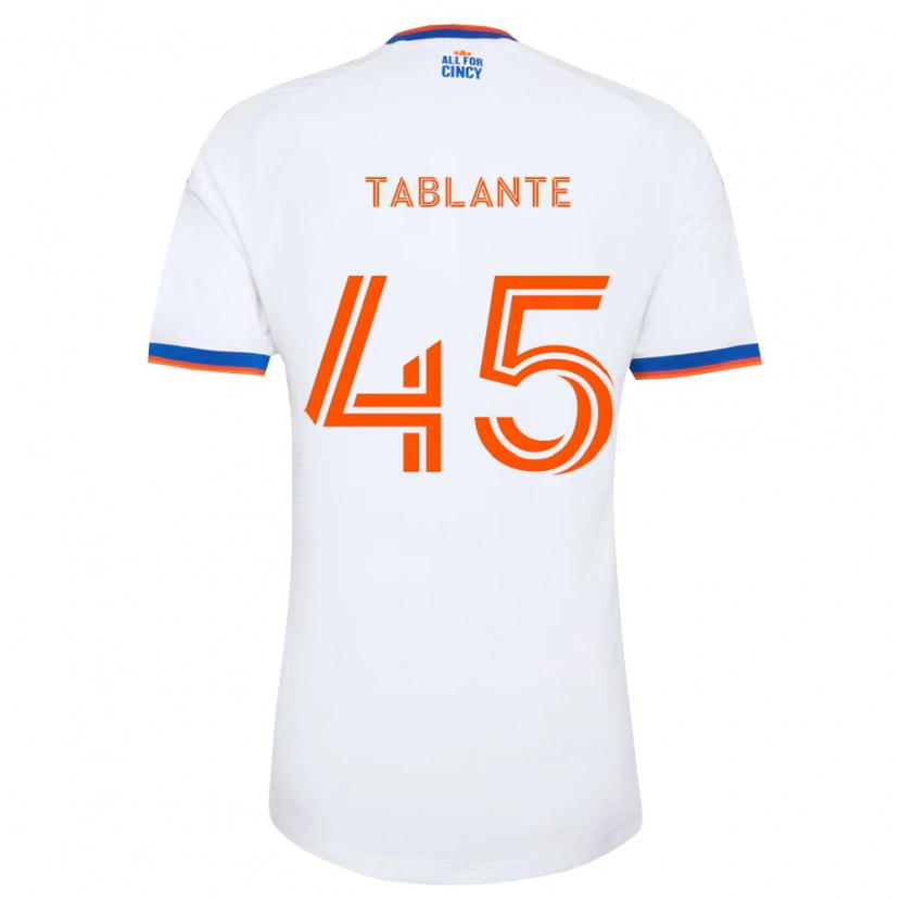 Danxen Herren Moises Tablante #45 Weiß Marineblau Orange Auswärtstrikot Trikot 2026/27 T-Shirt