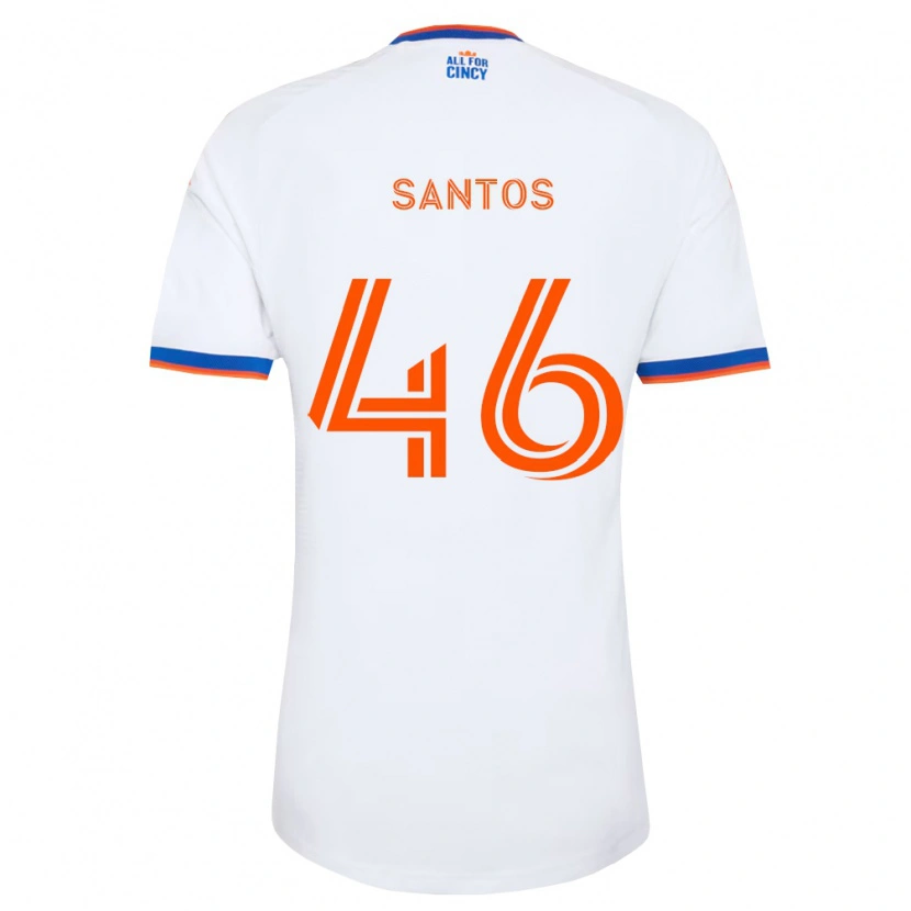Danxen Herren Guilherme Santos #46 Weiß Marineblau Orange Auswärtstrikot Trikot 2026/27 T-Shirt