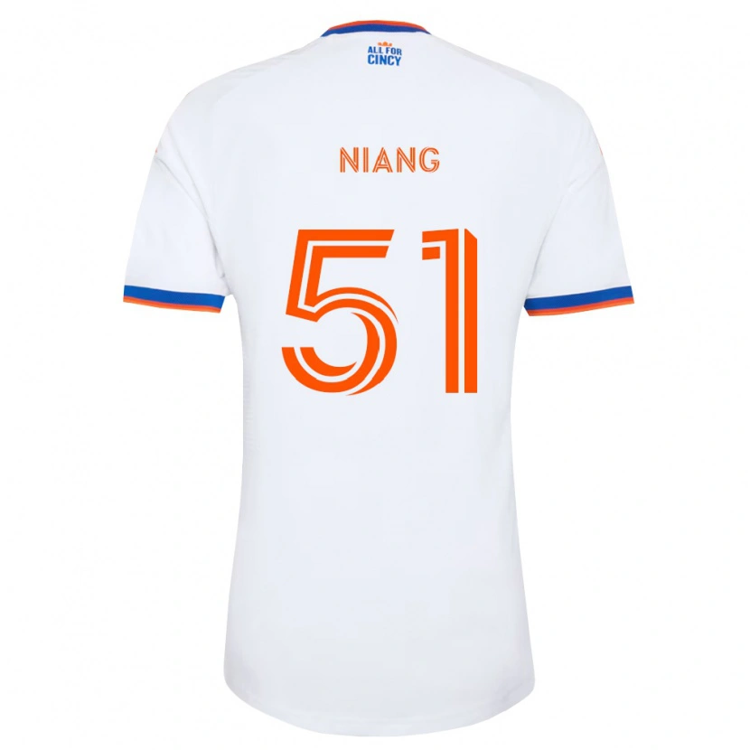 Danxen Herren Cheikhou Niang #51 Weiß Marineblau Orange Auswärtstrikot Trikot 2026/27 T-Shirt