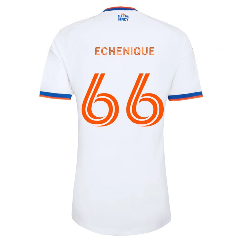 Danxen Herren Ender Echenique #66 Weiß Marineblau Orange Auswärtstrikot Trikot 2026/27 T-Shirt
