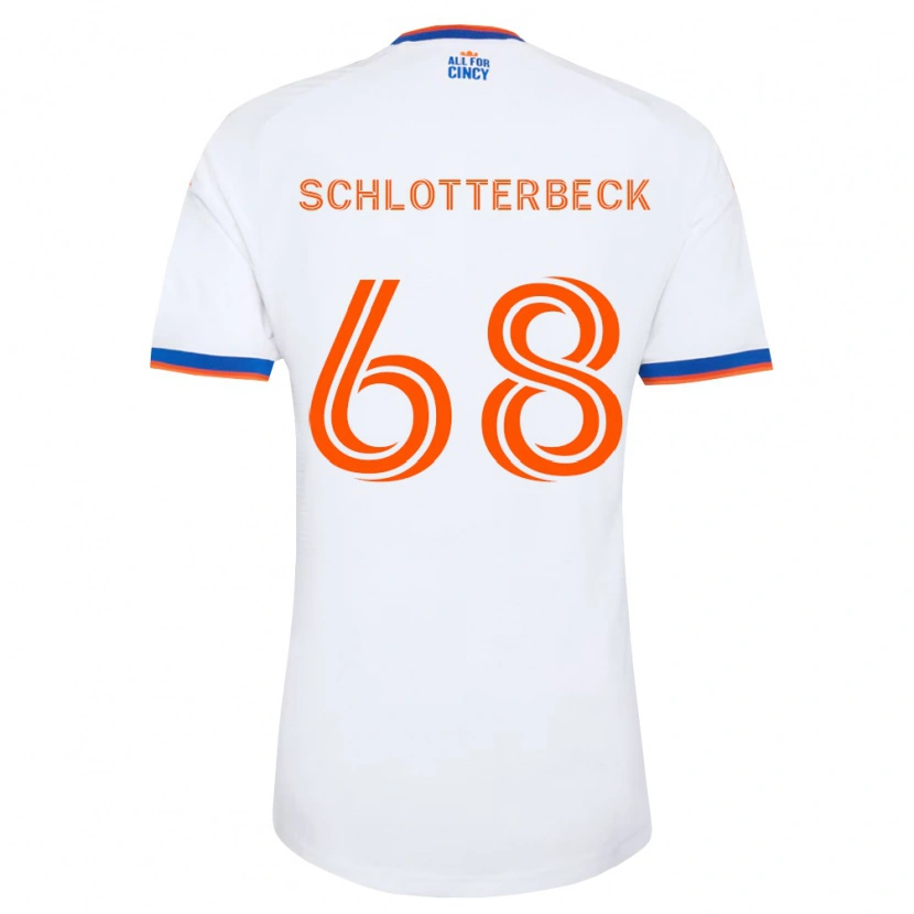 Danxen Herren Ryan Schlotterbeck #68 Weiß Marineblau Orange Auswärtstrikot Trikot 2026/27 T-Shirt