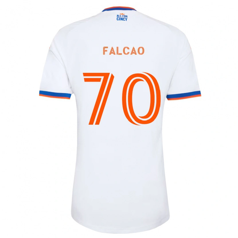Danxen Herren Kiano Falcao #70 Weiß Marineblau Orange Auswärtstrikot Trikot 2026/27 T-Shirt