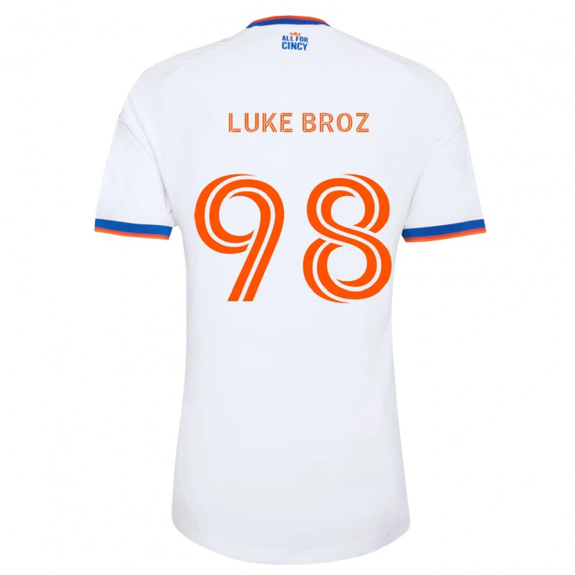 Danxen Herren Luke Broz #98 Weiß Marineblau Orange Auswärtstrikot Trikot 2026/27 T-Shirt