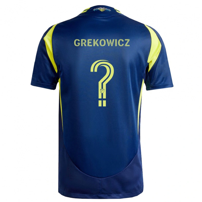 Danxen Herren Jacob Grekowicz #0 Gelb Marineblau Auswärtstrikot Trikot 2026/27 T-Shirt