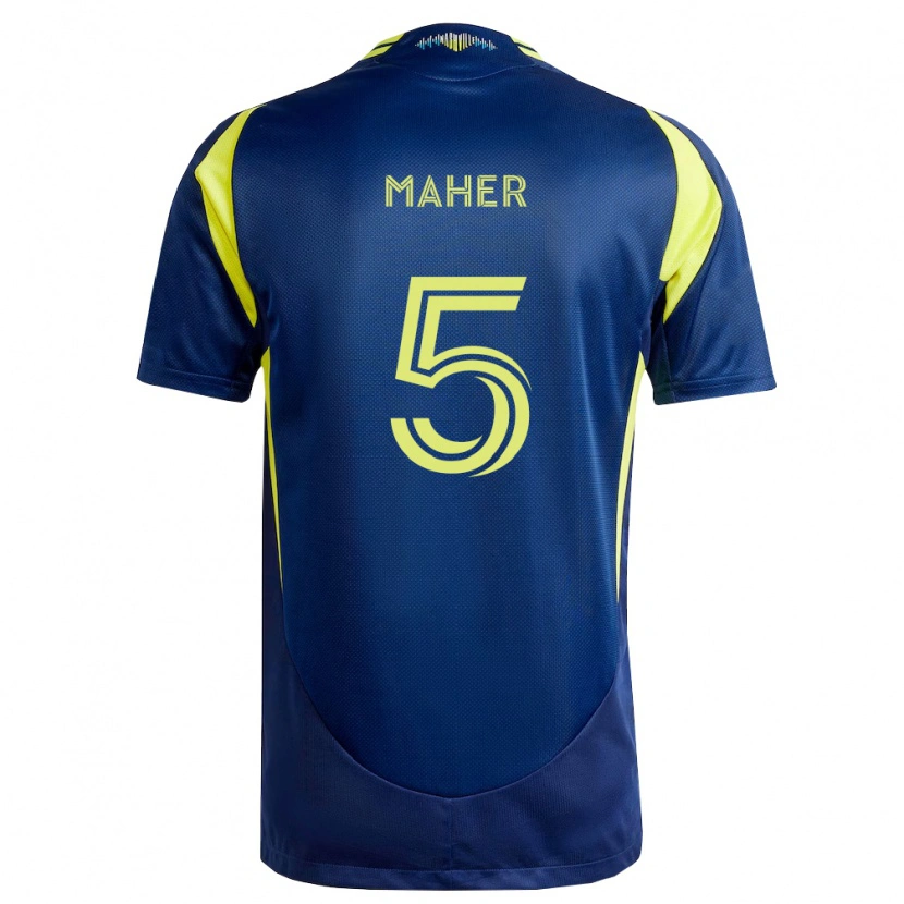 Danxen Herren Jack Maher #5 Gelb Marineblau Auswärtstrikot Trikot 2026/27 T-Shirt