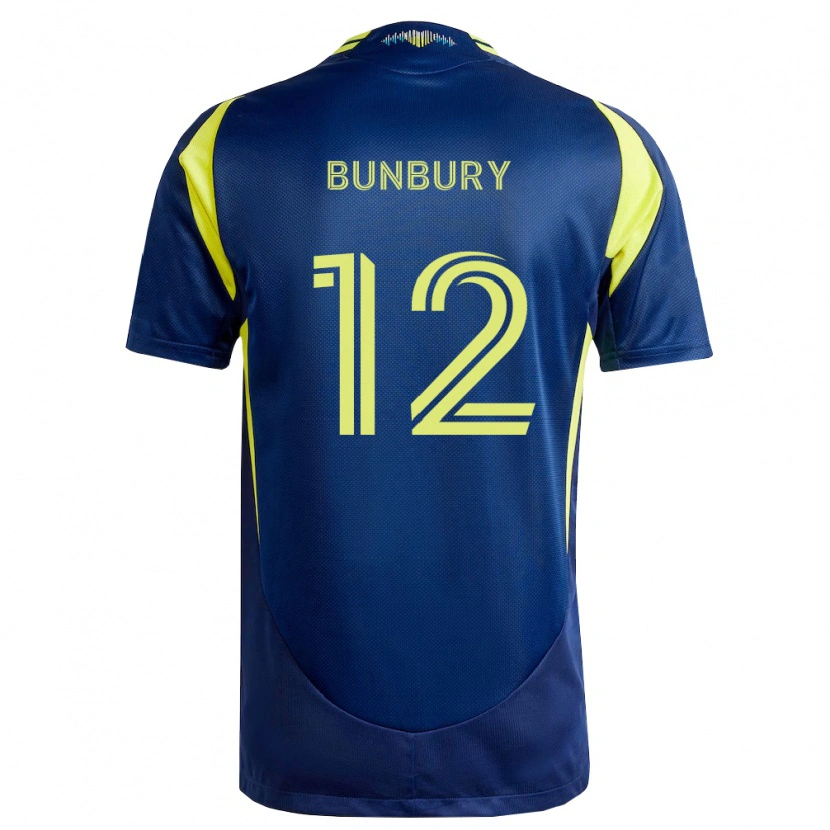 Danxen Herren Teal Bunbury #12 Gelb Marineblau Auswärtstrikot Trikot 2026/27 T-Shirt