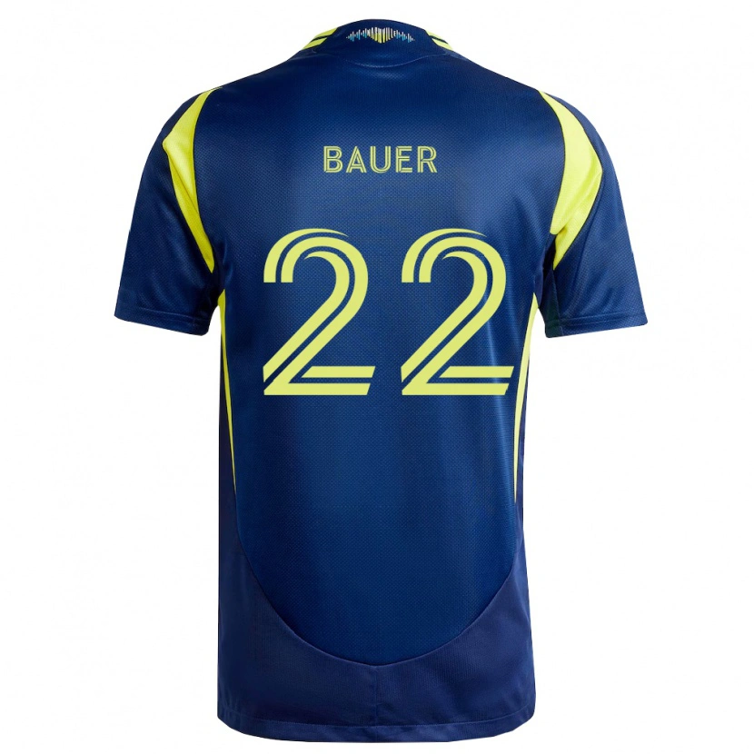Danxen Herren Josh Bauer #22 Gelb Marineblau Auswärtstrikot Trikot 2026/27 T-Shirt