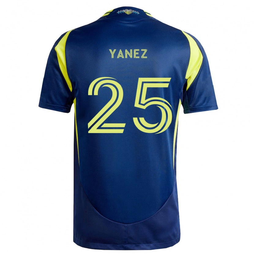 Danxen Herren Zidane Yáñez #25 Gelb Marineblau Auswärtstrikot Trikot 2026/27 T-Shirt