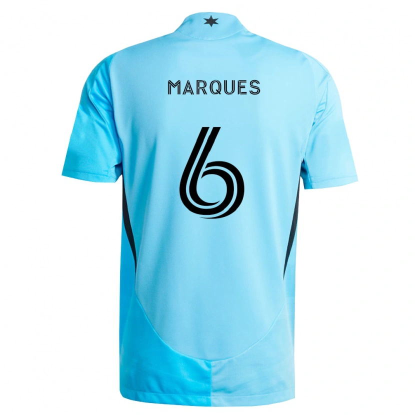 Danxen Herren Mikael Marqués #6 Hellblau Schwarz Auswärtstrikot Trikot 2026/27 T-Shirt