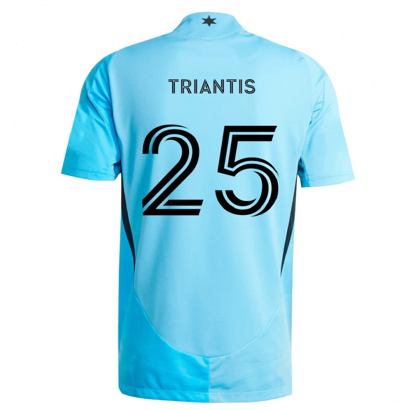 Danxen Herren Nectarios Triantis #25 Hellblau Schwarz Auswärtstrikot Trikot 2026/27 T-Shirt
