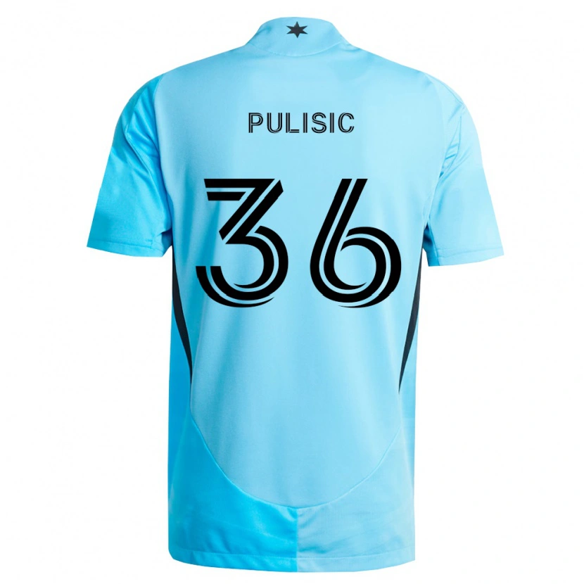 Danxen Herren Will Pulisic #36 Hellblau Schwarz Auswärtstrikot Trikot 2026/27 T-Shirt