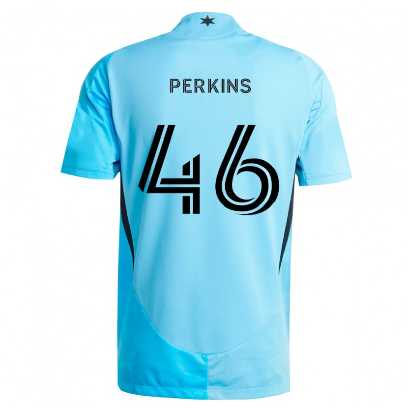 Danxen Herren Keane Perkins #46 Hellblau Schwarz Auswärtstrikot Trikot 2026/27 T-Shirt