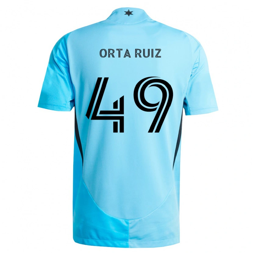 Danxen Herren Jose Orta Ruiz #49 Hellblau Schwarz Auswärtstrikot Trikot 2026/27 T-Shirt