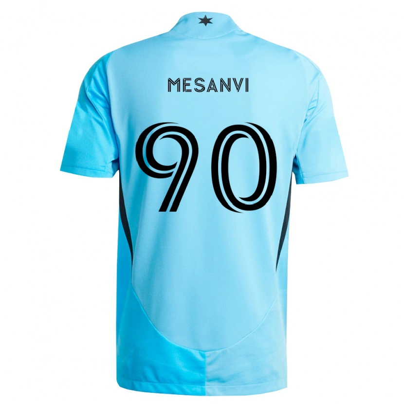 Danxen Herren Loïc Mesanvi #90 Hellblau Schwarz Auswärtstrikot Trikot 2026/27 T-Shirt
