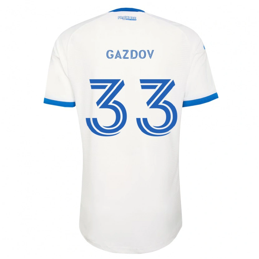 Danxen Herren Emil Gazdov #33 Himmelblau Weiß Auswärtstrikot Trikot 2026/27 T-Shirt