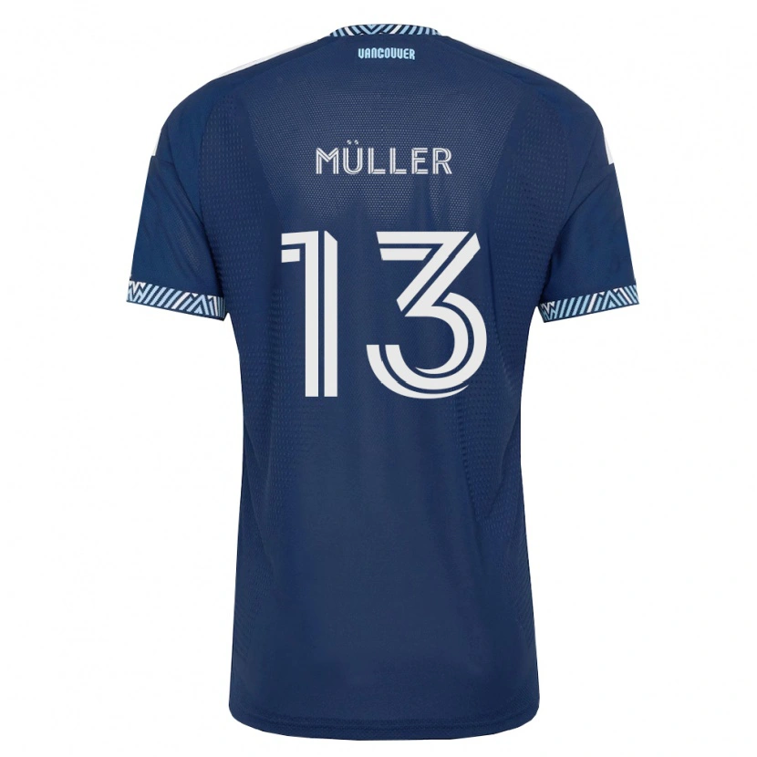 Danxen Herren Thomas Müller #13 Tiefblau Weiß Auswärtstrikot Trikot 2026/27 T-Shirt