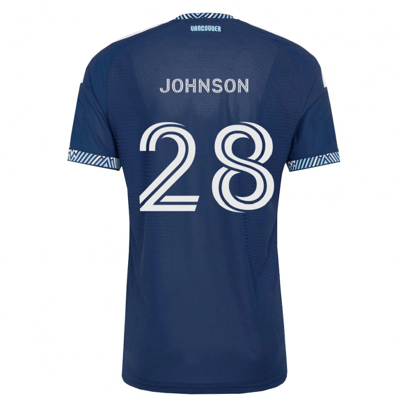 Danxen Herren Tate Johnson #28 Tiefblau Weiß Auswärtstrikot Trikot 2026/27 T-Shirt