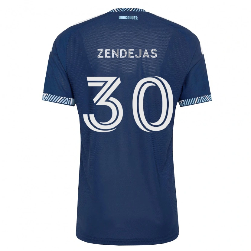 Danxen Herren Adrián Zendejas #30 Tiefblau Weiß Auswärtstrikot Trikot 2026/27 T-Shirt