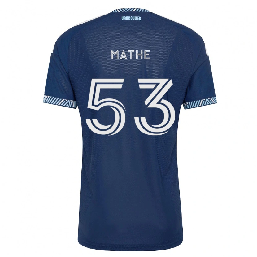 Danxen Herren Immanuel Mathe #53 Tiefblau Weiß Auswärtstrikot Trikot 2026/27 T-Shirt