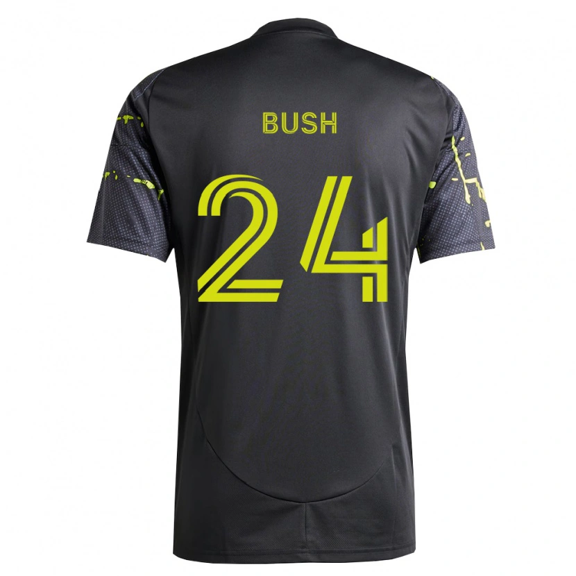 Danxen Herren Evan Bush #24 Fluoreszierendes Gelb Schwarz Auswärtstrikot Trikot 2026/27 T-Shirt