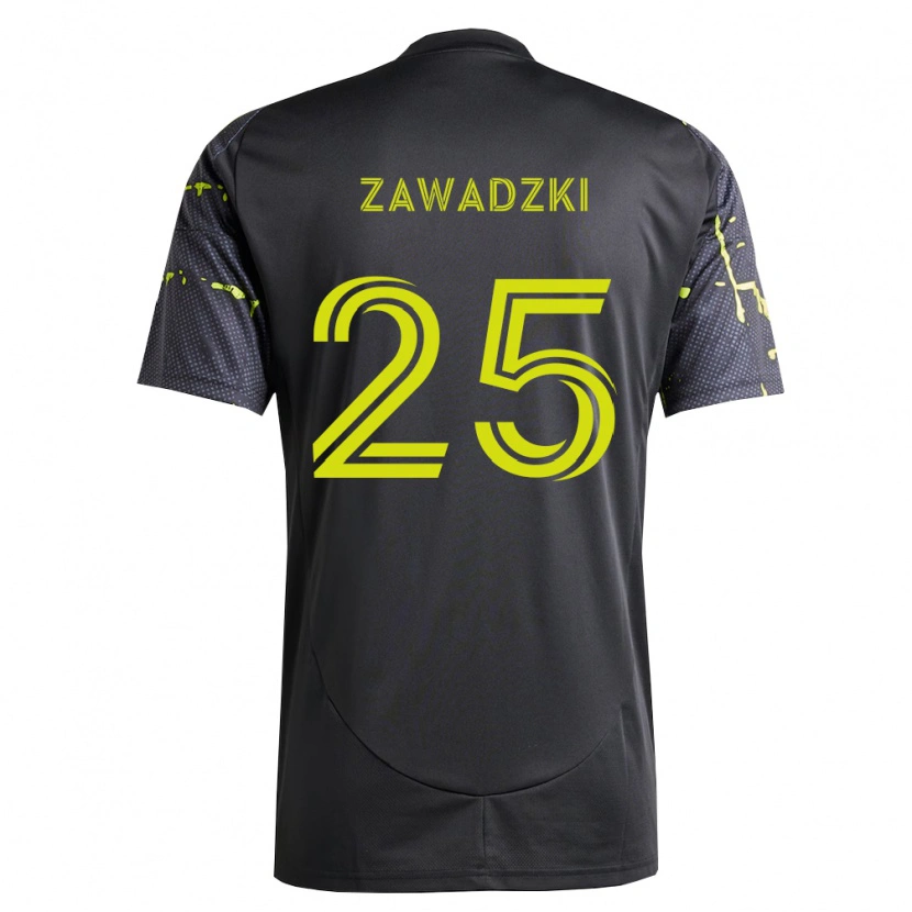Danxen Herren Sean Zawadzki #25 Fluoreszierendes Gelb Schwarz Auswärtstrikot Trikot 2026/27 T-Shirt