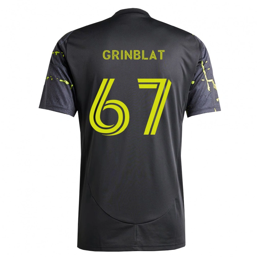 Danxen Herren Artem Grinblat #67 Fluoreszierendes Gelb Schwarz Auswärtstrikot Trikot 2026/27 T-Shirt