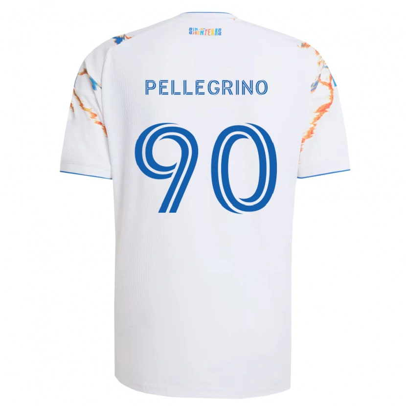 Danxen Herren Amahl Pellegrino #90 Weiß Orange Blau Auswärtstrikot Trikot 2026/27 T-Shirt