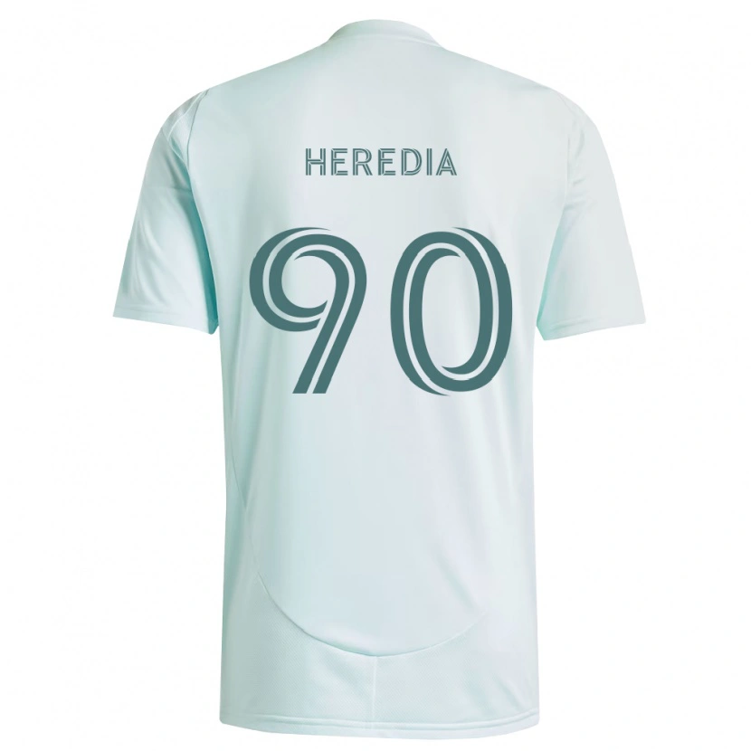 Danxen Herren Edgar Heredia #90 Weiß Hellgrün Auswärtstrikot Trikot 2026/27 T-Shirt