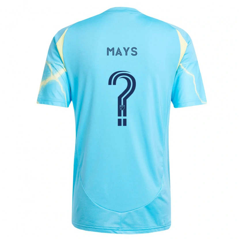 Danxen Herren Jacob Mays #0 Hellblau Schwarz Hellgelb Auswärtstrikot Trikot 2026/27 T-Shirt